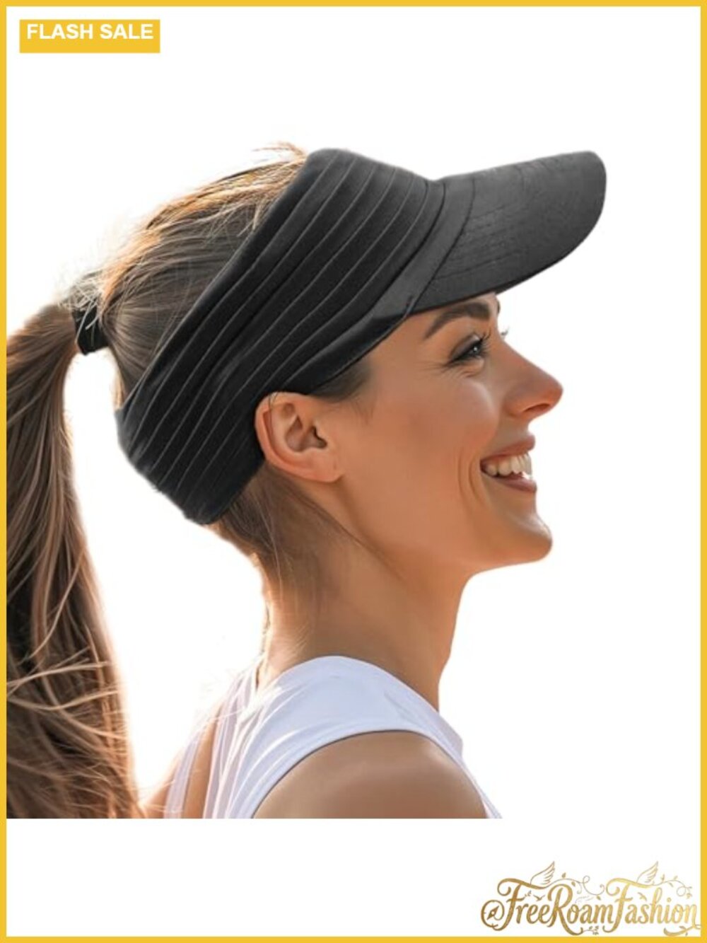 Sports Sun Visor UV Protection Lightweight Packable Stretchy Running Tennis